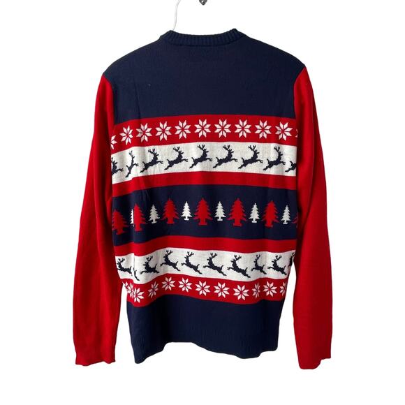 FOCO Klew NFL Team Apparel New England Patriots Ugly Christmas Sweater Size L - Picture 3 of 6